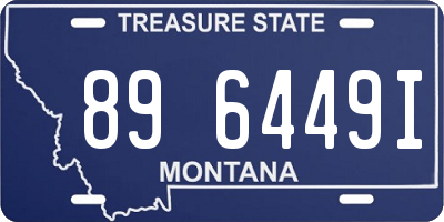 MT license plate 896449I