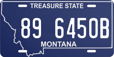 MT license plate 896450B