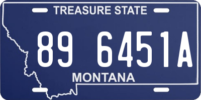 MT license plate 896451A