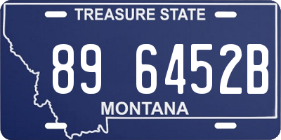 MT license plate 896452B