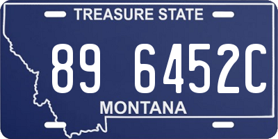MT license plate 896452C