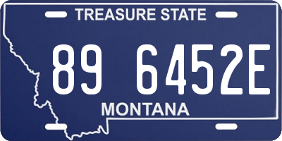 MT license plate 896452E