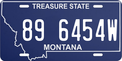 MT license plate 896454W