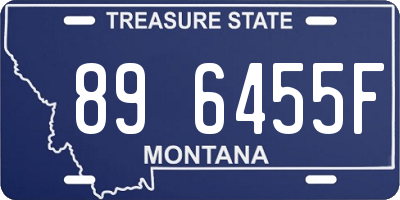 MT license plate 896455F