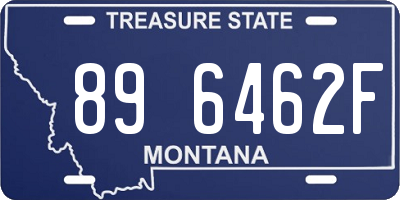 MT license plate 896462F