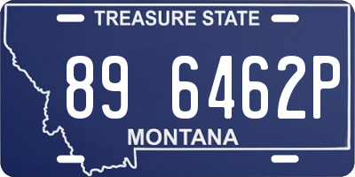 MT license plate 896462P
