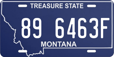 MT license plate 896463F