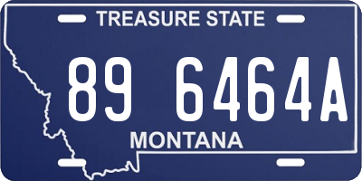 MT license plate 896464A