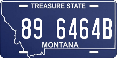 MT license plate 896464B