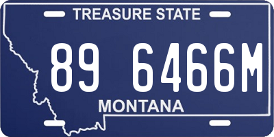 MT license plate 896466M
