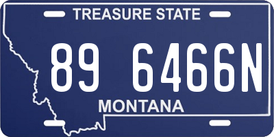 MT license plate 896466N