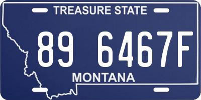 MT license plate 896467F