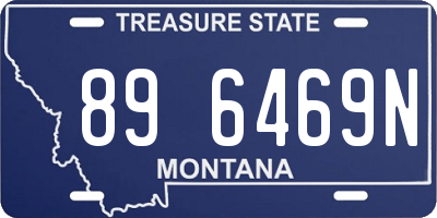MT license plate 896469N