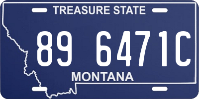 MT license plate 896471C