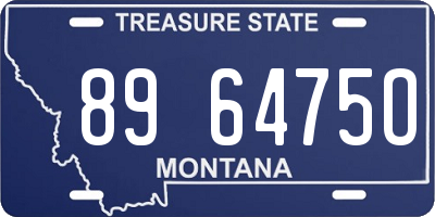 MT license plate 896475O
