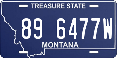 MT license plate 896477W