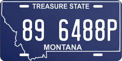 MT license plate 896488P
