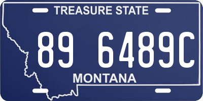 MT license plate 896489C