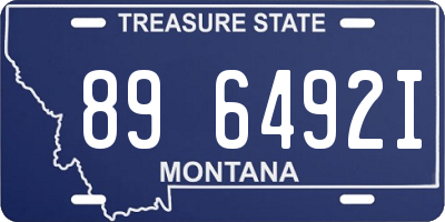 MT license plate 896492I