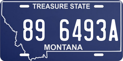 MT license plate 896493A