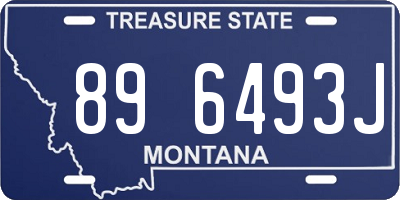 MT license plate 896493J