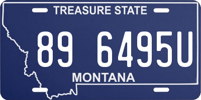 MT license plate 896495U