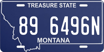 MT license plate 896496N