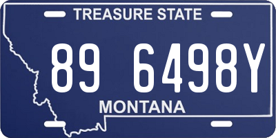 MT license plate 896498Y
