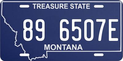 MT license plate 896507E