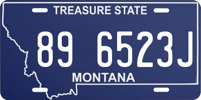 MT license plate 896523J