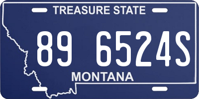 MT license plate 896524S
