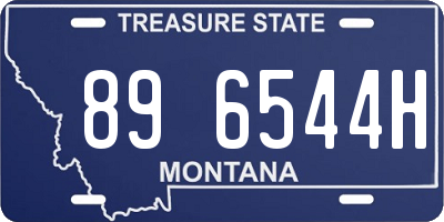 MT license plate 896544H