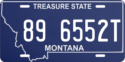 MT license plate 896552T