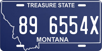 MT license plate 896554X