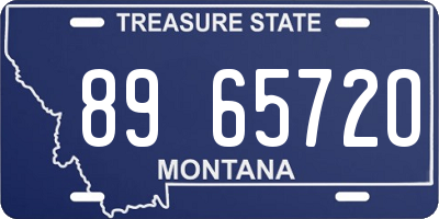 MT license plate 896572O