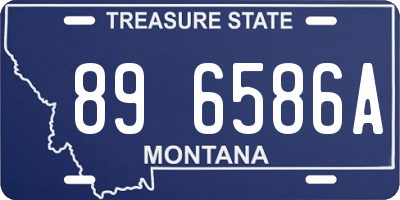 MT license plate 896586A