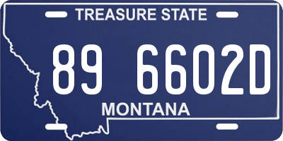 MT license plate 896602D
