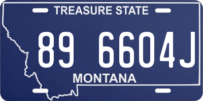 MT license plate 896604J