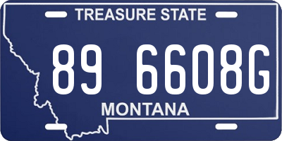 MT license plate 896608G