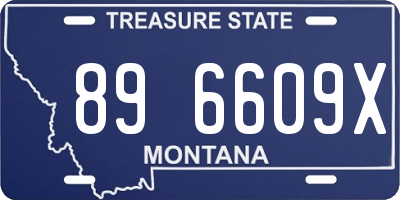 MT license plate 896609X