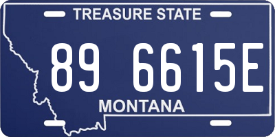 MT license plate 896615E