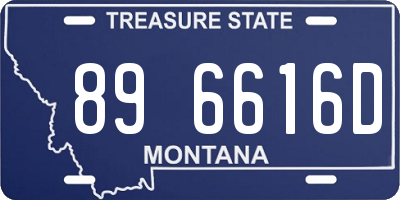 MT license plate 896616D