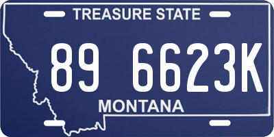 MT license plate 896623K