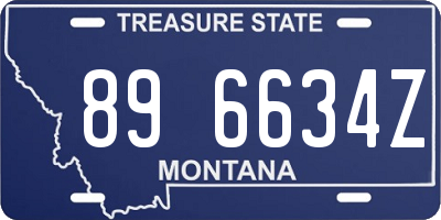 MT license plate 896634Z