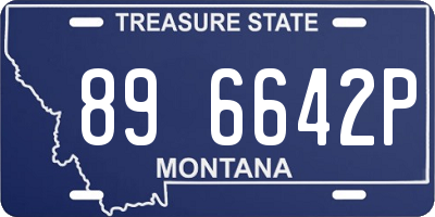 MT license plate 896642P