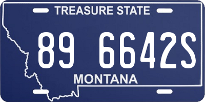 MT license plate 896642S