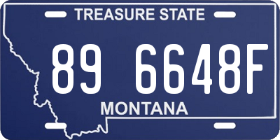 MT license plate 896648F