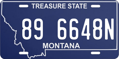 MT license plate 896648N