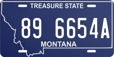 MT license plate 896654A