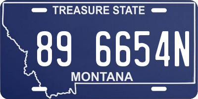 MT license plate 896654N